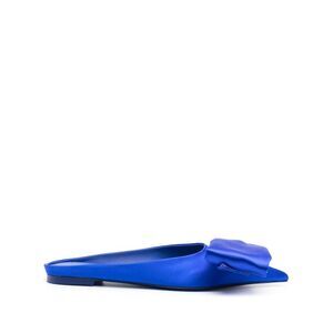 Ferragamo Women's Asymmetric-Bow Satin Mules